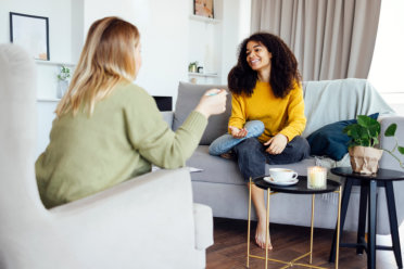 two women having a conversation