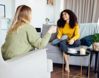 two women having a conversation