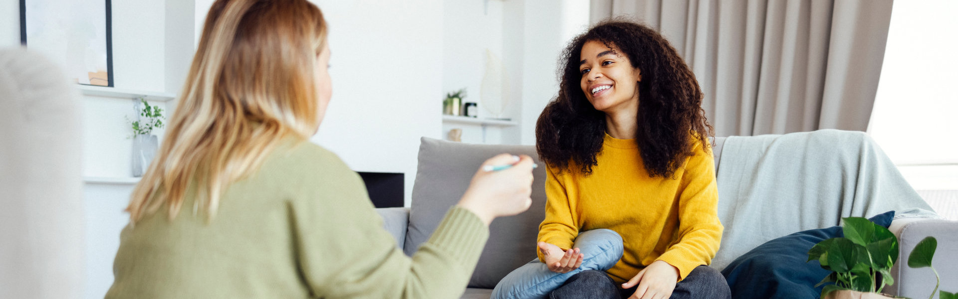 two women having a conversation